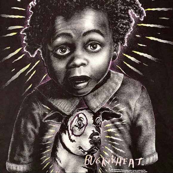 Rare graphic Vintage 1991 BuckWheat black, yellow, and a hint of purple t-shirt - Picture 4 of 4